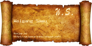 Weigang Samu névjegykártya